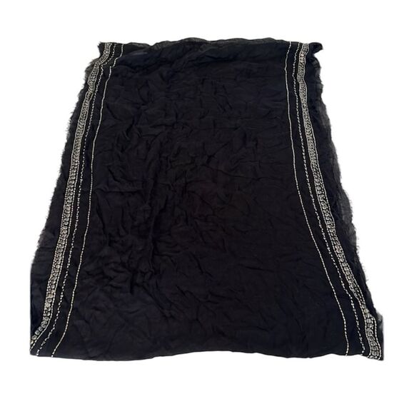 BCBGMaxAzria black with white trim large infinity scarf NWT - Picture 1 of 6